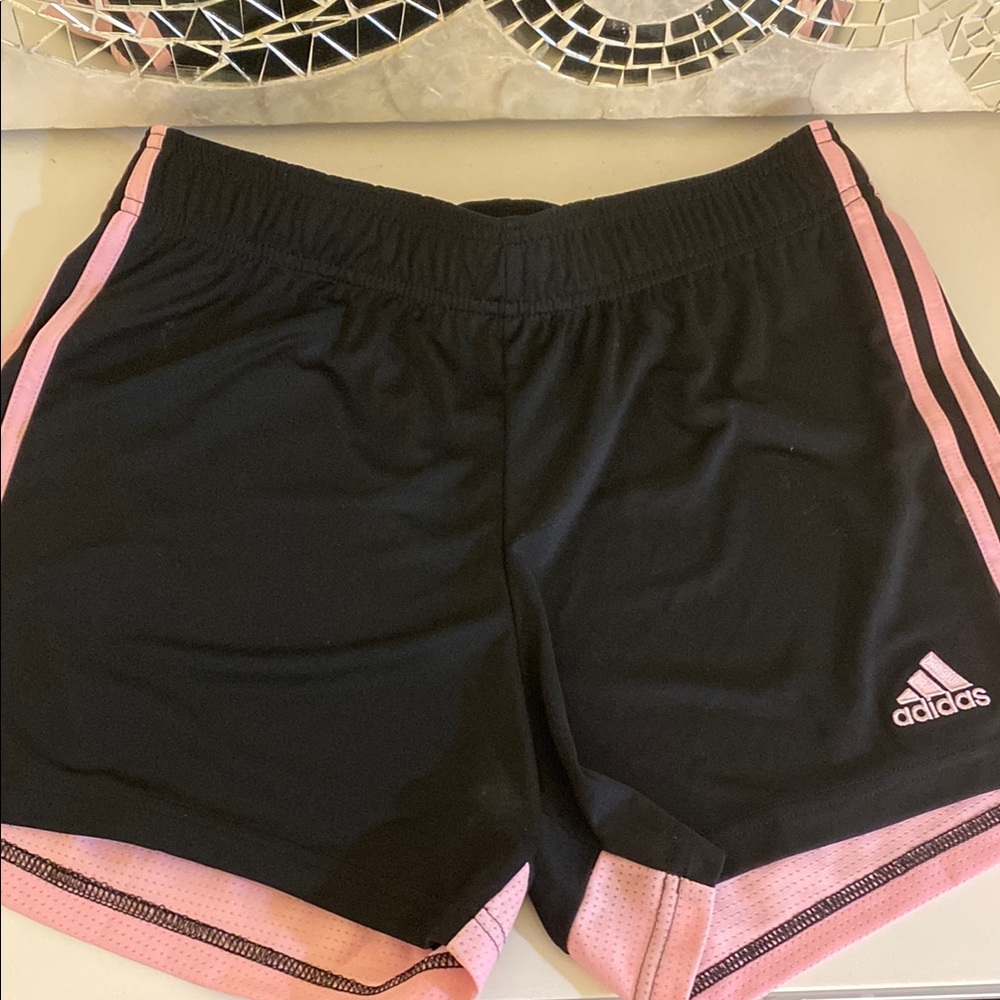Like New, Womens Adidas Black and Pink Athletic Shorts, size small